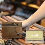 Ví da nam Lano da bò cao cấp có cúc bấm VDN061