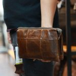 Túi cầm tay nam da bò Lano sang trọng gọn nhẹ CLT22