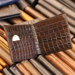 Ví da cá sấu cao cấp gai lưng loại ngang 2 mặt VCSGL01