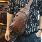 Túi da nam đeo ngực Lano gọn gàng tiện lợi TDL64