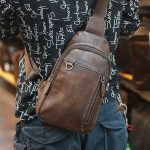 Túi da nam đeo ngực Lano gọn gàng tiện lợi TDL64