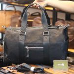 Túi trống du lịch nam Lano da bò thật loại to TT19