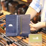 Ví cầm tay da cá sấu 2 gấp loại nhỏ trẻ trung mẫu mới 2019 VCSCT01