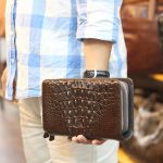 Ví cầm tay da cá sấu 2 khóa kéo thụt loại to VCSCT05