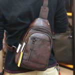 Túi da bò đeo ngực nam thời trang độc lạ TDL71
