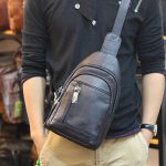 Túi da bò đeo ngực nam thời trang độc lạ TDL71