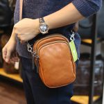 Túi da nam đeo chéo, gài thắt lưng nhỏ gọn tiện lợi KT172