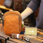 Túi da nam đeo chéo, gài thắt lưng nhỏ gọn tiện lợi KT172