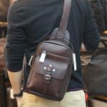 Túi da nam đeo ngực da bò nhập khẩu đẹp độc lạ TDL73