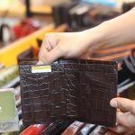 Ví đứng nam da cá sấu xịn loại mới hàng xuất khẩu 2 mặt VCSDT09