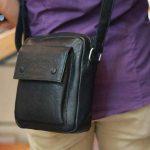 Túi nam đeo chéo mini cỡ nhỏ da bò thật Lano KT185