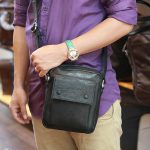 Túi nam đeo chéo mini cỡ nhỏ da bò thật Lano KT185