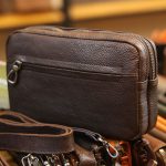 Túi da cầm tay kết hợp đeo chéo nam gọn gàng tiện lợi Kt189
