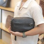 Túi da cầm tay kết hợp đeo chéo nam gọn gàng tiện lợi Kt189