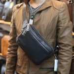 Túi da đeo trước ngực thời trang lịch lãm Lano TDB026