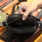 Túi da nam đeo chéo mini gọn gàng tiện lợi Lano KT203