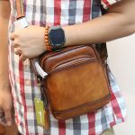 Túi da nam đeo chéo mini gọn gàng tiện lợi Lano KT203