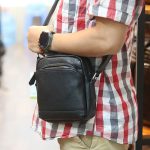 Túi da nam đeo chéo mini gọn gàng tiện lợi Lano KT203