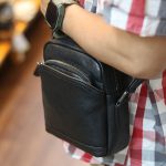 Túi da nam đeo chéo mini gọn gàng tiện lợi Lano KT203