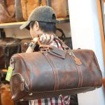 Túi trống du lịch da bò có ngăn đựng giày Lano TT29