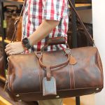 Túi trống du lịch da bò có ngăn đựng giày Lano TT29