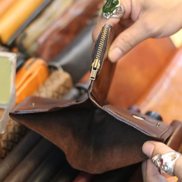 Ví da nam handmade cao cấp dáng đứng sang trọng gọn gàng Lano VDN092