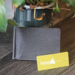 Ví kẹp tiền money clip lano VKT02 màu nâu mặt trước