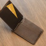 Ví kẹp tiền money clip lano VKT02 màu nâu nội thất 1