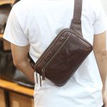 Túi da đeo bụng kết hợp đeo ngực thời trang mới Lano TDB029