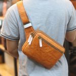 Túi da đeo bụng kết hợp đeo ngực thời trang mới Lano TDB029