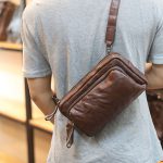 Túi da đeo chéo nam thời trang dáng ngang gọn gàng tiện lợi Lano KT205