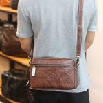 Túi da nam đeo chéo kết hợp cầm tay sang trọng lịch lãm Lano KT204