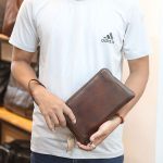 Cluth cầm tay da thật mini thời trang gọn nhẹ Lano CLT65