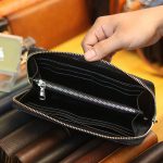 Ví cầm tay thiết kế da thật 1 khoá kéo thời trang lịch lãm Lano VCTK03