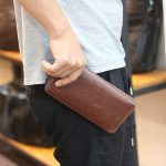 Ví cầm tay thiết kế da thật 1 khoá kéo thời trang lịch lãm Lano VCTK03