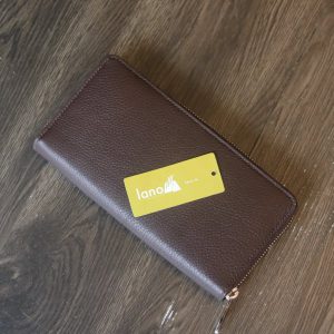 Ví cầm tay thiết kế da thật 1 khoá kéo thời trang lịch lãm Lano VCTK03 màu nâu