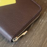 Ví cầm tay thiết kế da thật 1 khoá kéo thời trang lịch lãm Lano VCTK03 màu nâu góc cạnh