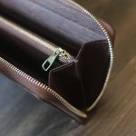 Ví cầm tay thiết kế da thật 1 khoá kéo thời trang lịch lãm Lano VCTK03 màu nâu nội thất 2