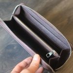 Ví cầm tay thiết kế da thật 1 khoá kéo thời trang lịch lãm Lano VCTK03 màu nâu nội thất