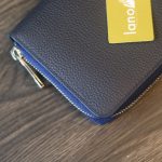 Ví cầm tay thiết kế da thật 1 khoá kéo thời trang lịch lãm Lano VCTK03 màu xanh góc cạnh