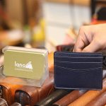 Ví da nam mini đựng thẻ card holder nhỏ gọn tiện lợi Lano VDNTK05