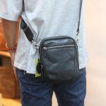 Túi mini da thật đeo chéo cho nam Lano KT209