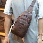 Túi da đeo trước ngực đeo lưng thời trang phong cách mới Lano TDL85