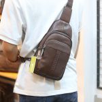 Túi da đeo trước ngực đeo lưng thời trang phong cách mới Lano TDL85