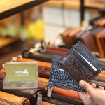 Ví nam mini da bò phối cá sấu đựng thẻ nhỏ gọn tiện lợi Lano VDNTK08