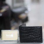 Ví handmade da cá sấu cao cấp dáng ngang 2 mặt Lano VCSTK010