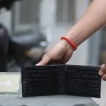 Ví handmade da cá sấu cao cấp dáng ngang 2 mặt Lano VCSTK010