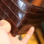 Ví handmade da cá sấu cao cấp dáng ngang 2 mặt Lano VCSTK010