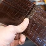 Ví handmade da cá sấu cao cấp dáng ngang 2 mặt Lano VCSTK010
