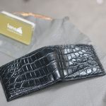 Ví handmade da cá sấu cao cấp dáng ngang 2 mặt Lano VCSTK010